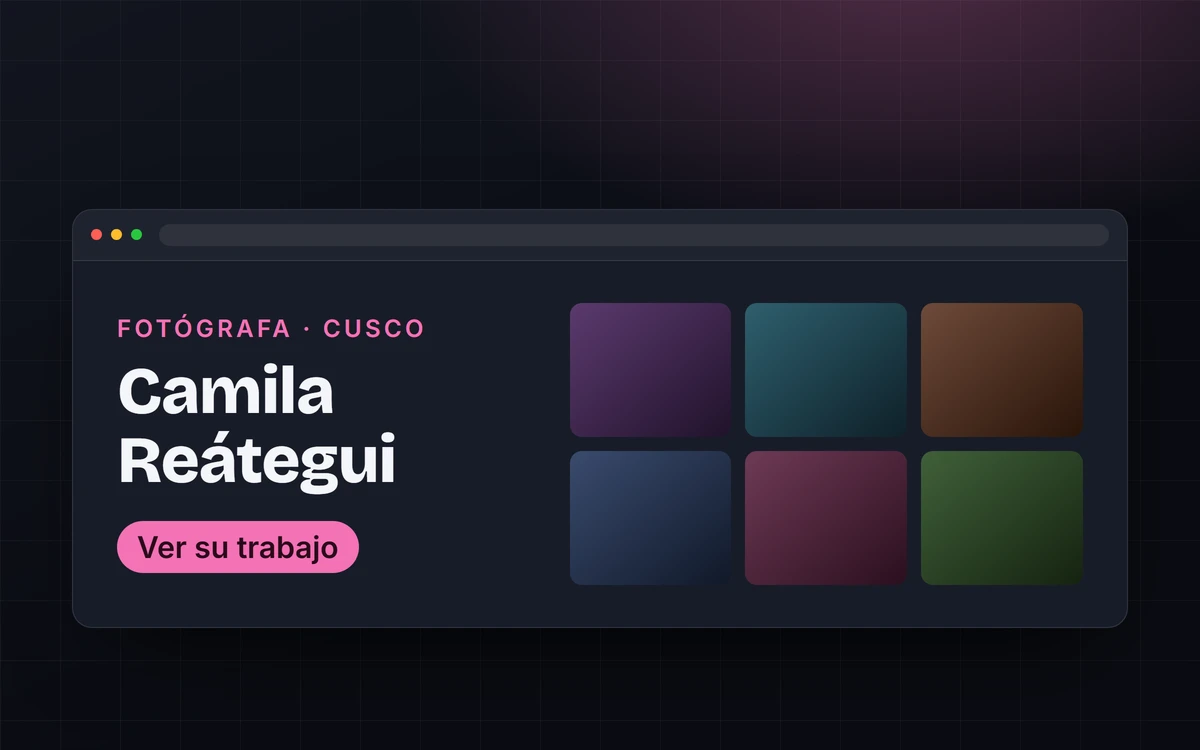 Vista previa de la página Webs de portafolio
